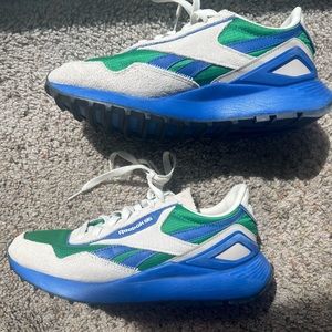 Green & Blue Reebok Unisex Classic Leather Legacy Sneaker